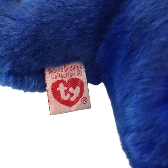 Vintage Ty Beanie Buddies Peanut Blue Elephant Plush 15" Stuffed Animal Toy 1998 - Picture 5 of 7